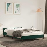 vidaXL Bedframe 120x190 cm Fluweel Donkergroen - 35% Korting!