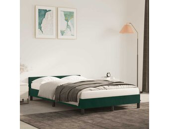 vidaXL Bedframe 120x190 cm Fluweel Donkergroen - 35% Korting!
