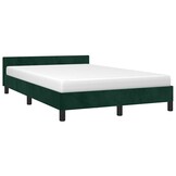 vidaXL Bedframe 120x190 cm Fluweel Donkergroen - 35% Korting!