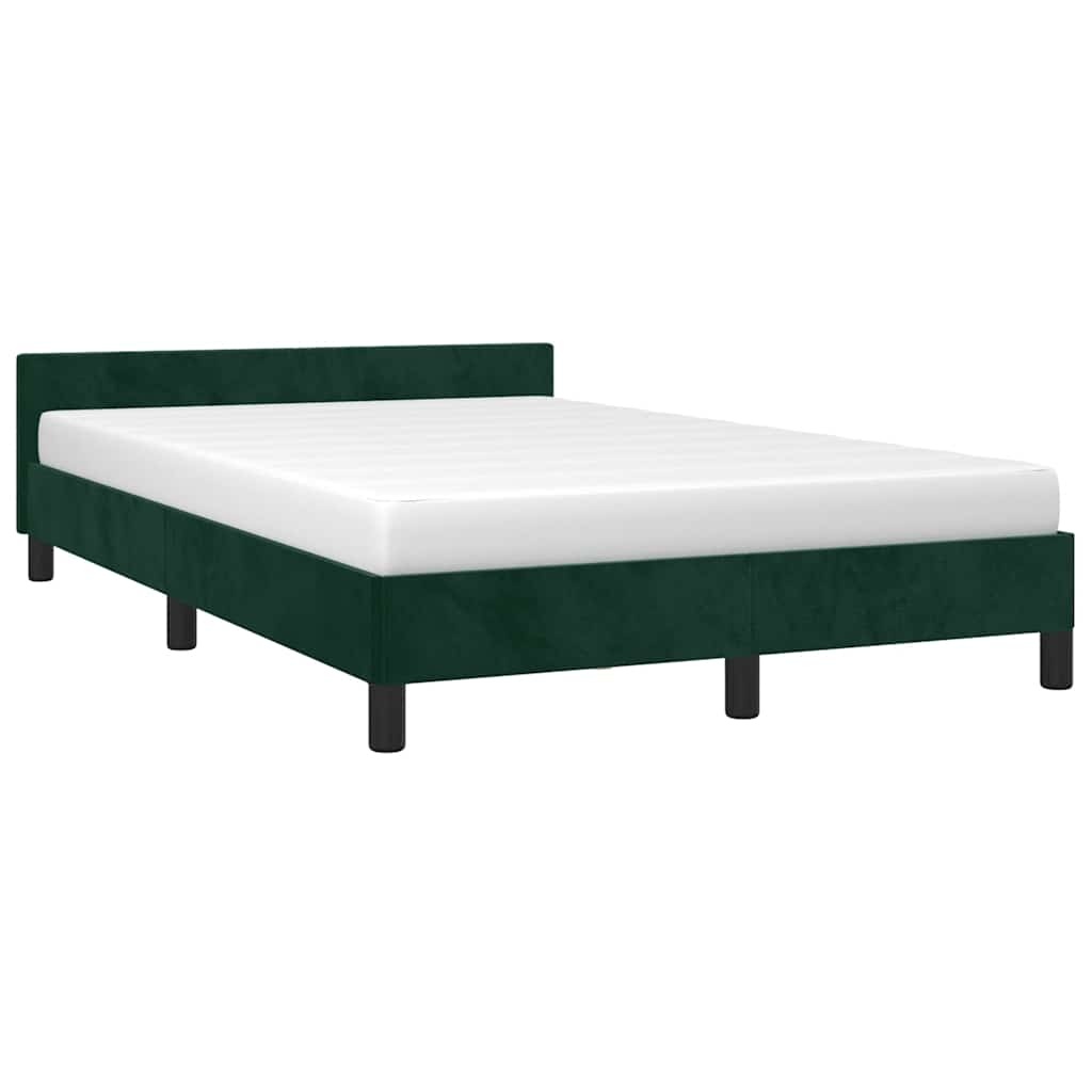 vidaXL Bedframe 120x190 cm Fluweel Donkergroen - 35% Korting!