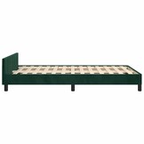 vidaXL Bedframe 120x190 cm Fluweel Donkergroen - 35% Korting!