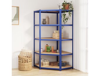 vidaXL Hoekrek 5-laags - 35% Korting - Staal & Hout Antraciet