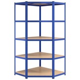 vidaXL Hoekrek 5-laags - 35% Korting - Staal & Hout Antraciet