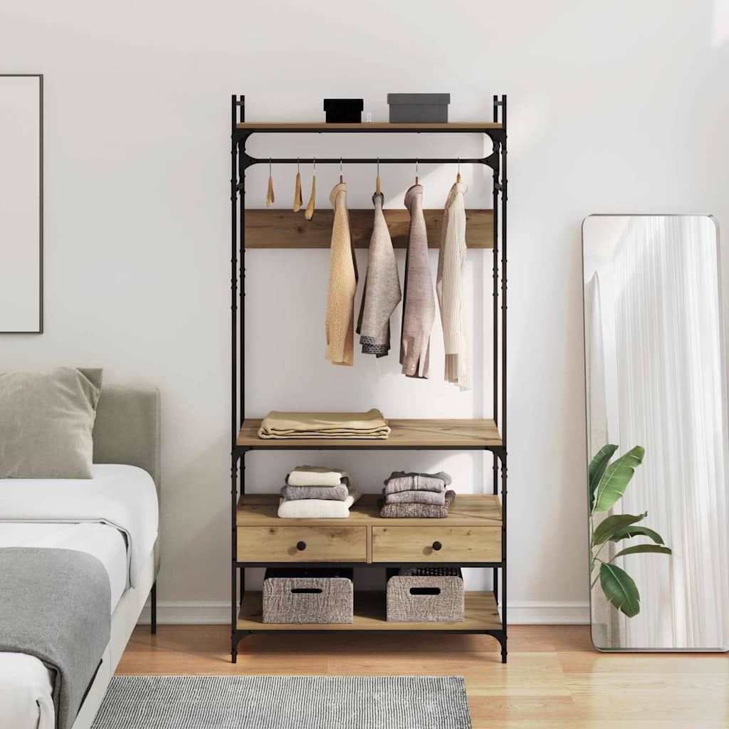 vidaXL Kledingkast Artisanaal Eiken - 35% Korting!