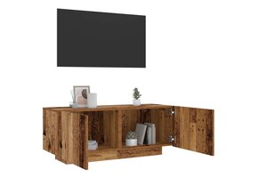 vidaXL TV-meubel 100x35x40 cm, bewerkt hout, oud houtkleurig | -35%