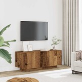 vidaXL TV-meubel 100x35x40 cm, bewerkt hout, oud houtkleurig | -35%