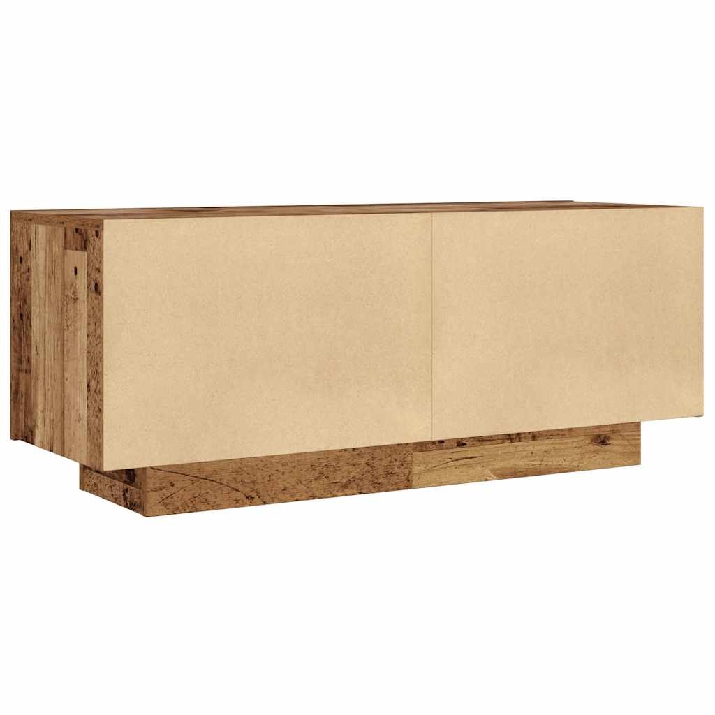 vidaXL TV-meubel 100x35x40 cm, bewerkt hout, oud houtkleurig | -35%