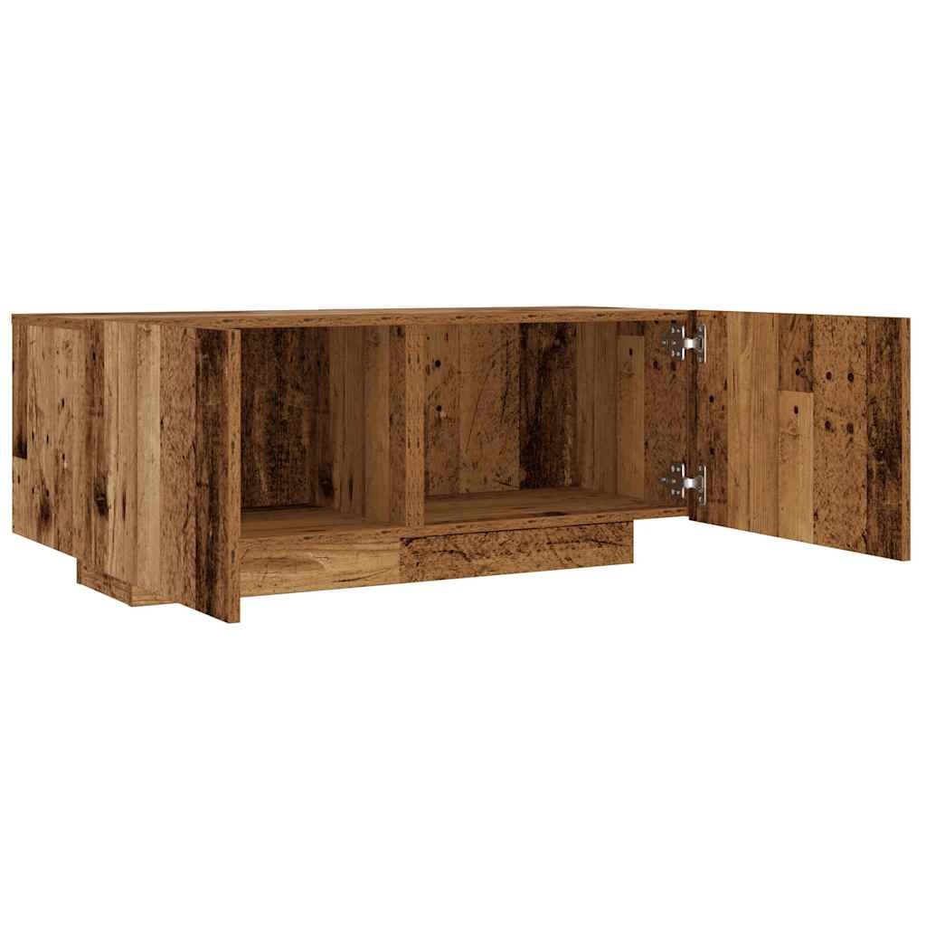 vidaXL TV-meubel 100x35x40 cm, bewerkt hout, oud houtkleurig | -35%