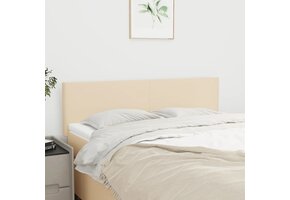 vidaXL Hoofdborden 2 st. Crème Stof (72x5x78/88 cm) - 60% Korting!