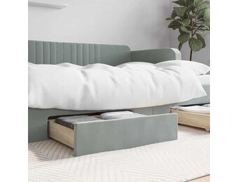 vidaXL Bedlades 2 st lichtgrijs - 55% Korting!