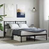 vidaXL Bedframe Metaal Zwart 160x200 cm - 35% Korting!