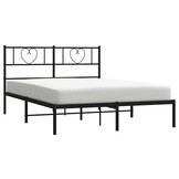 vidaXL Bedframe Metaal Zwart 160x200 cm - 35% Korting!
