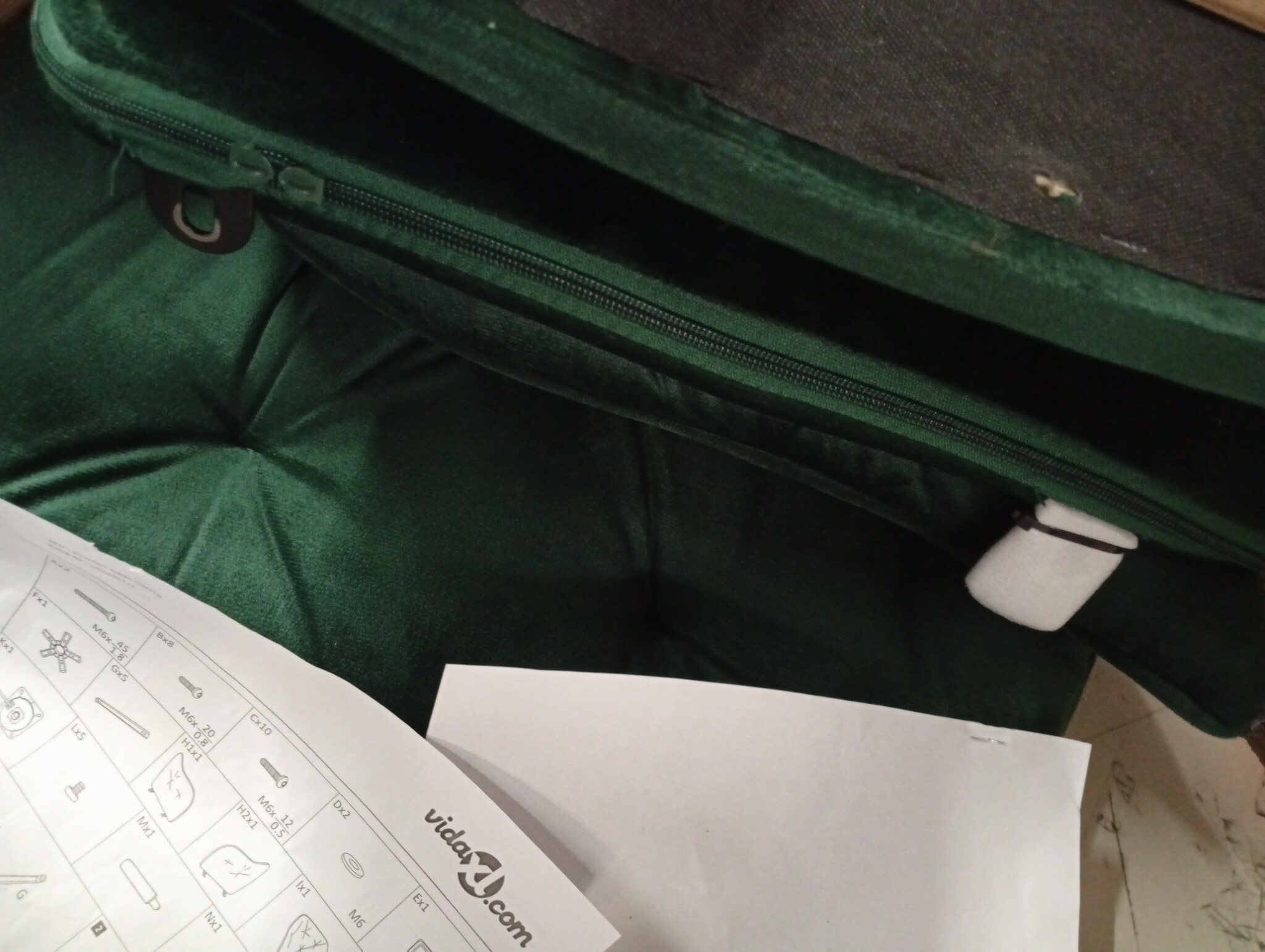 vidaXL Draaibare Kantoorstoel Fluweel Donkergroen - 55% Korting