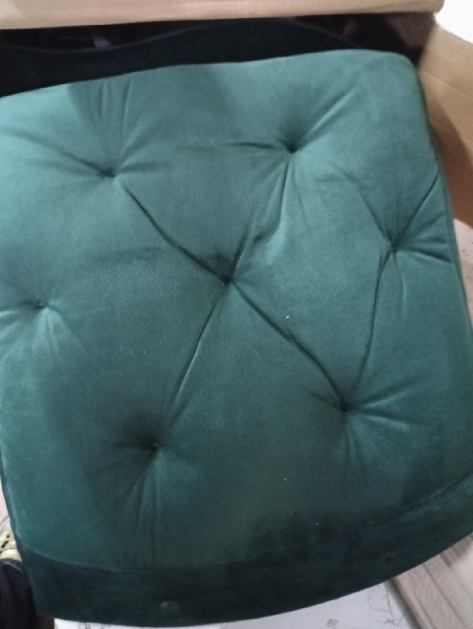 vidaXL Draaibare Kantoorstoel Fluweel Donkergroen - 55% Korting