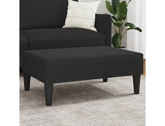 vidaXL Voetenbank Fluweel Zwart - 77x55x31 cm | Nu 53% Korting!