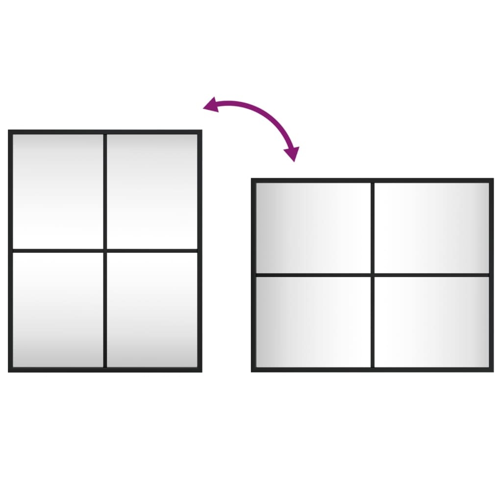 vidaXL Wandspiegel Rechthoekig 40x50 cm IJzer Zwart | Nu -35%