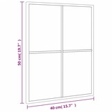 vidaXL Wandspiegel Rechthoekig 40x50 cm IJzer Zwart | Nu -35%