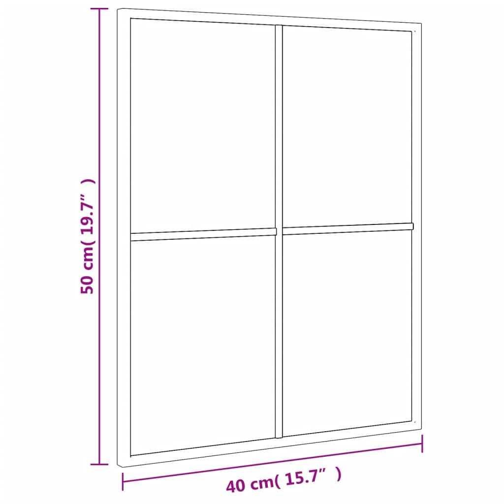 vidaXL Wandspiegel Rechthoekig 40x50 cm IJzer Zwart | Nu -35%