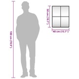 vidaXL Wandspiegel Rechthoekig 40x50 cm IJzer Zwart | Nu -35%