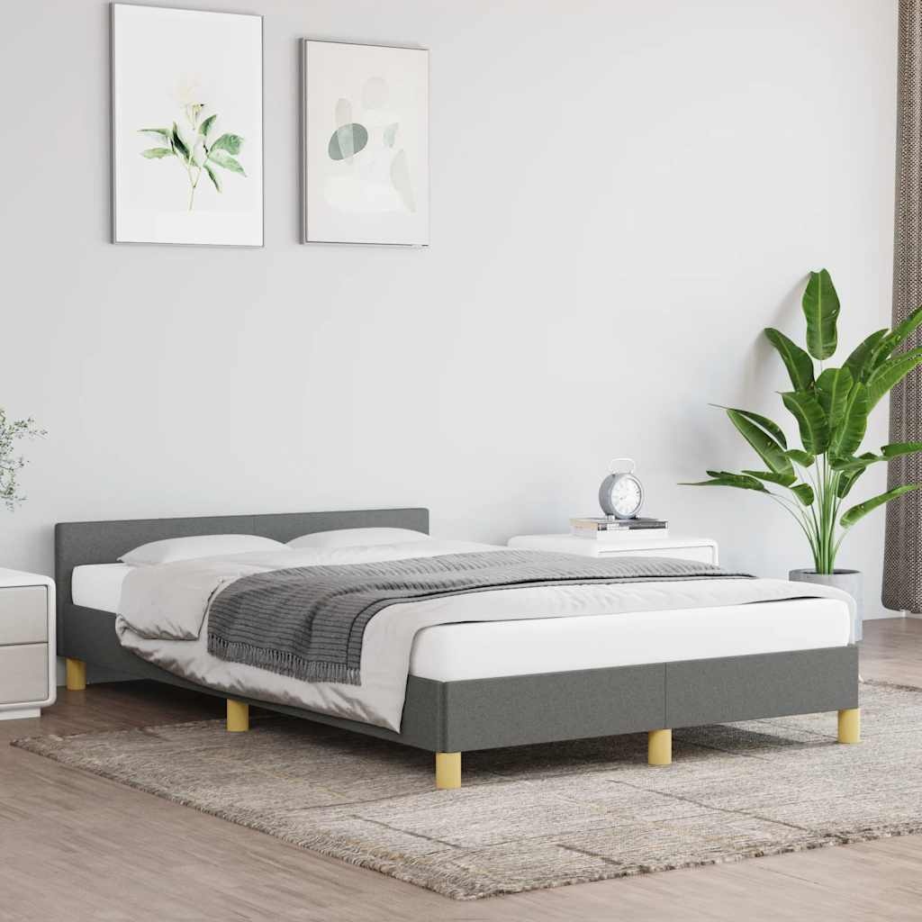 vidaXL Donkergrijs Bedframe 120x200cm Stof - 35% Korting!
