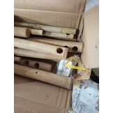 VidaXL Terrasstoel Bamboe & Canvas Crèmewit - 55% Korting!