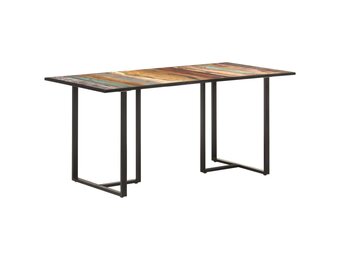 vidaXL Eettafel 160 cm | 35% Korting | Massief Gerecycled Hout