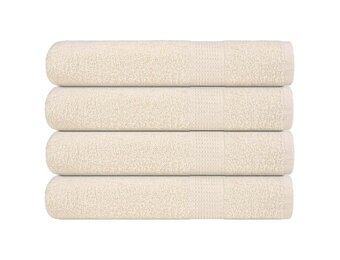 vidaXL Saunahanddoeken 4 st. 80x200cm Katoen Crème - 53% Korting!