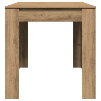 vidaXL Eettafel 140cm - Bewerkt Hout Artisanaal Eikenkleurig - 60% Korting