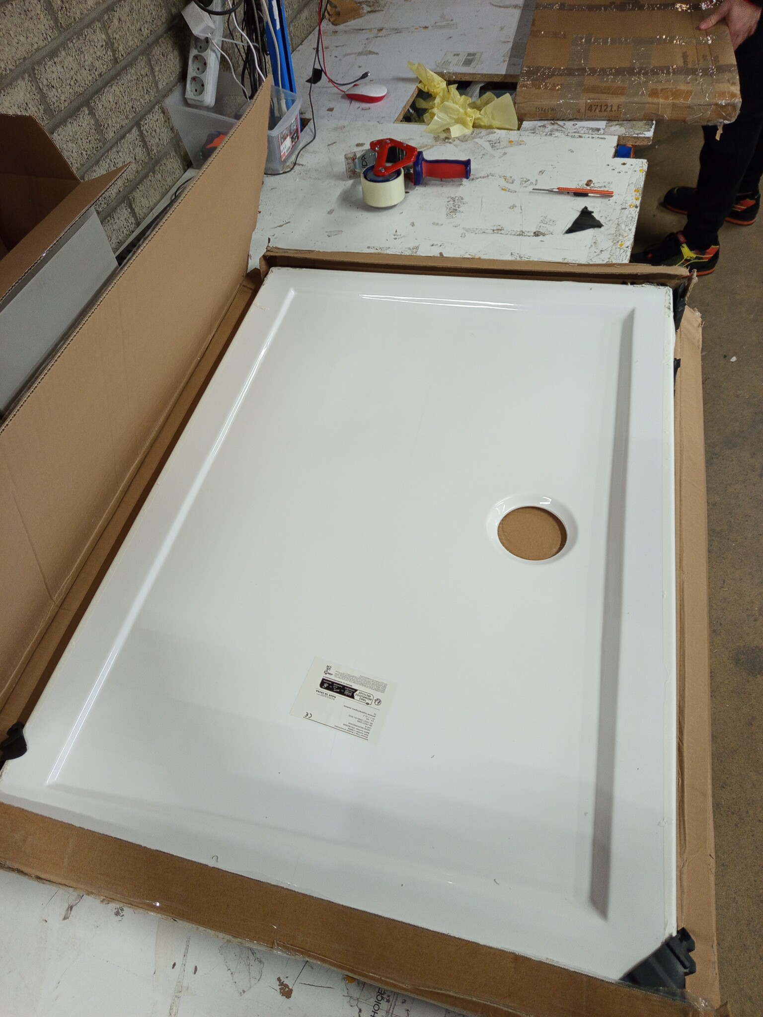 vidaXL Douchebak 70x100 cm ABS Wit - 64% Korting!