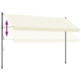 vidaXL Luifel Uittrekbaar 400x150 cm Crème - 37% Korting!