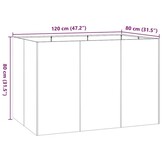 vidaXL Plantenbak Roestvrij Staal 120x80x80 cm - 53% Korting!