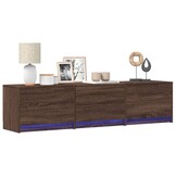 vidaXL TV-meubel met LED - Bewerkt Hout - Bruin Eiken (Nu 55% Korting!)
