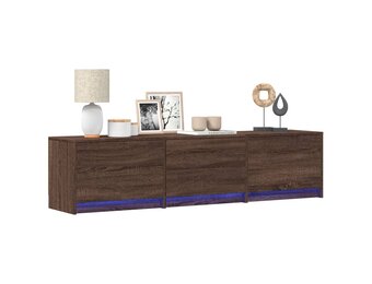 vidaXL TV-meubel met LED - Bewerkt Hout - Bruin Eiken (Nu 55% Korting!)
