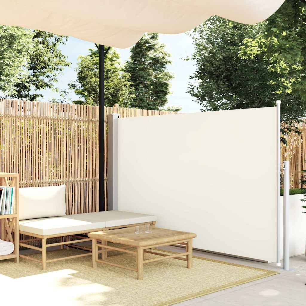 vidaXL Uittrekbaar Tuinscherm 140x500 cm Crème | 57% Korting