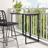vidaXL Inklapbare Tuintafel Poly Rattan Zwart - 47% Korting!