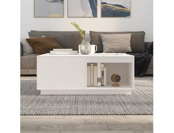 vidaXL Salontafel Grenenhout Wit - 73% Korting!