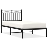 vidaXL Bedframe Metaal Zwart 90x200 cm | -55%