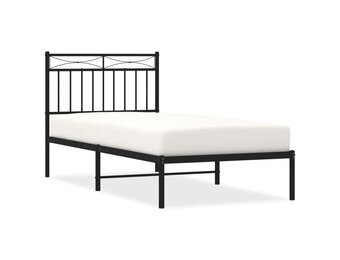 vidaXL Bedframe Metaal Zwart 90x200 cm | -55%