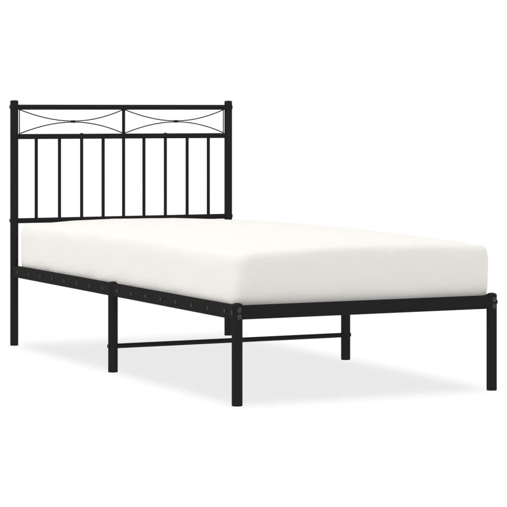 vidaXL Bedframe Metaal Zwart 90x200 cm | -55%
