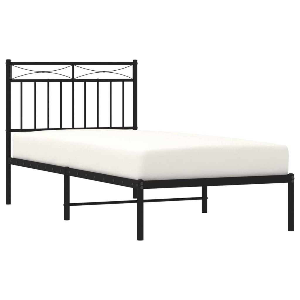 vidaXL Bedframe Metaal Zwart 90x200 cm | -55%