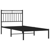 vidaXL Bedframe Metaal Zwart 90x200 cm | -55%