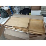 vidaXL Dressoir SAUDA (114x43x75,5 cm) - Massief Grenenhout (Eikenkleurig) - 59% Korting!