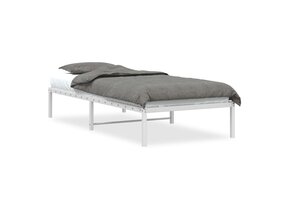 vidaXL Bedframe Metaal Wit 90x200 cm - 55% Korting!