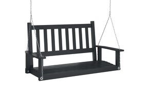 vidaXL Tuinschommelbank | Massief Vurenhout Zwart | -55%