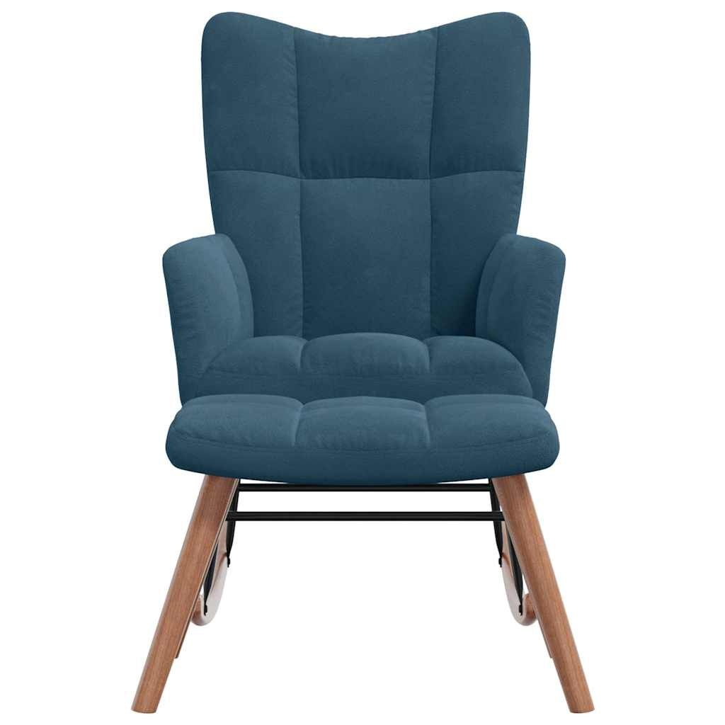 vidaXL Schommelstoel Blauw Fluweel (35% Korting)