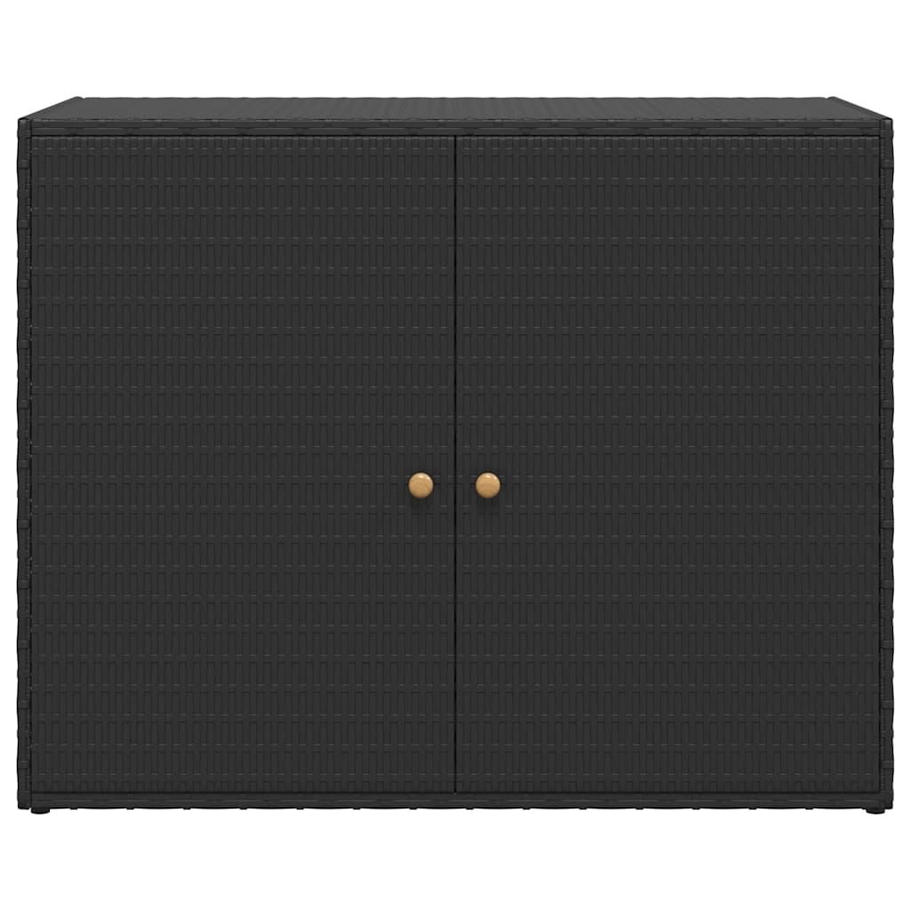 VidaXL Tuinkast Poly Rattan Zwart - 55% Korting!