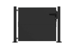 VidaXL Tuinpoort Zwart 105x100cm - 55% Korting! (Geretourneerd)