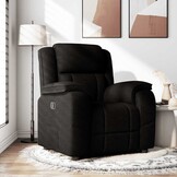 vidaXL Fauteuil Verstelbaar Stof Zwart - 55% Korting