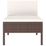 vidaXL Tuinstoelen 3 st met kussens | Poly Rattan Bruin | -35%