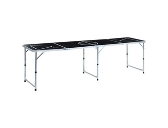 VidaXL Bierpongtafel Inklapbaar 240 cm Zwart | 42% Korting!
